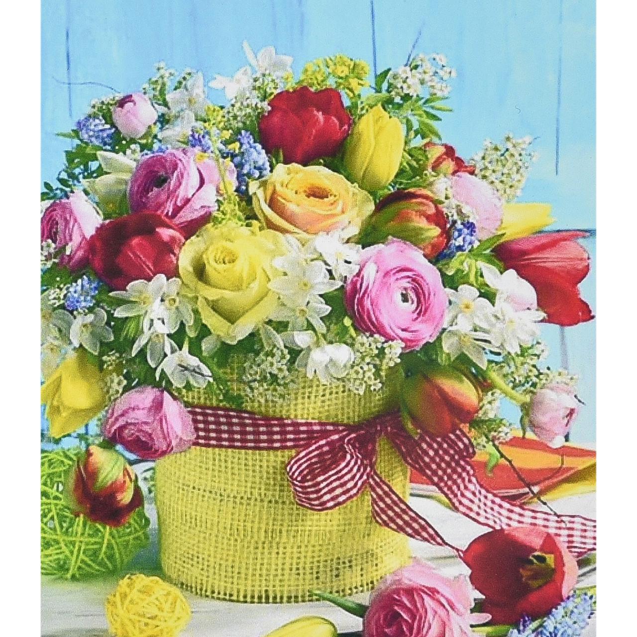 Алмазная мозаика Strateg Поздравительный букет 30х40 см (HEG86087)