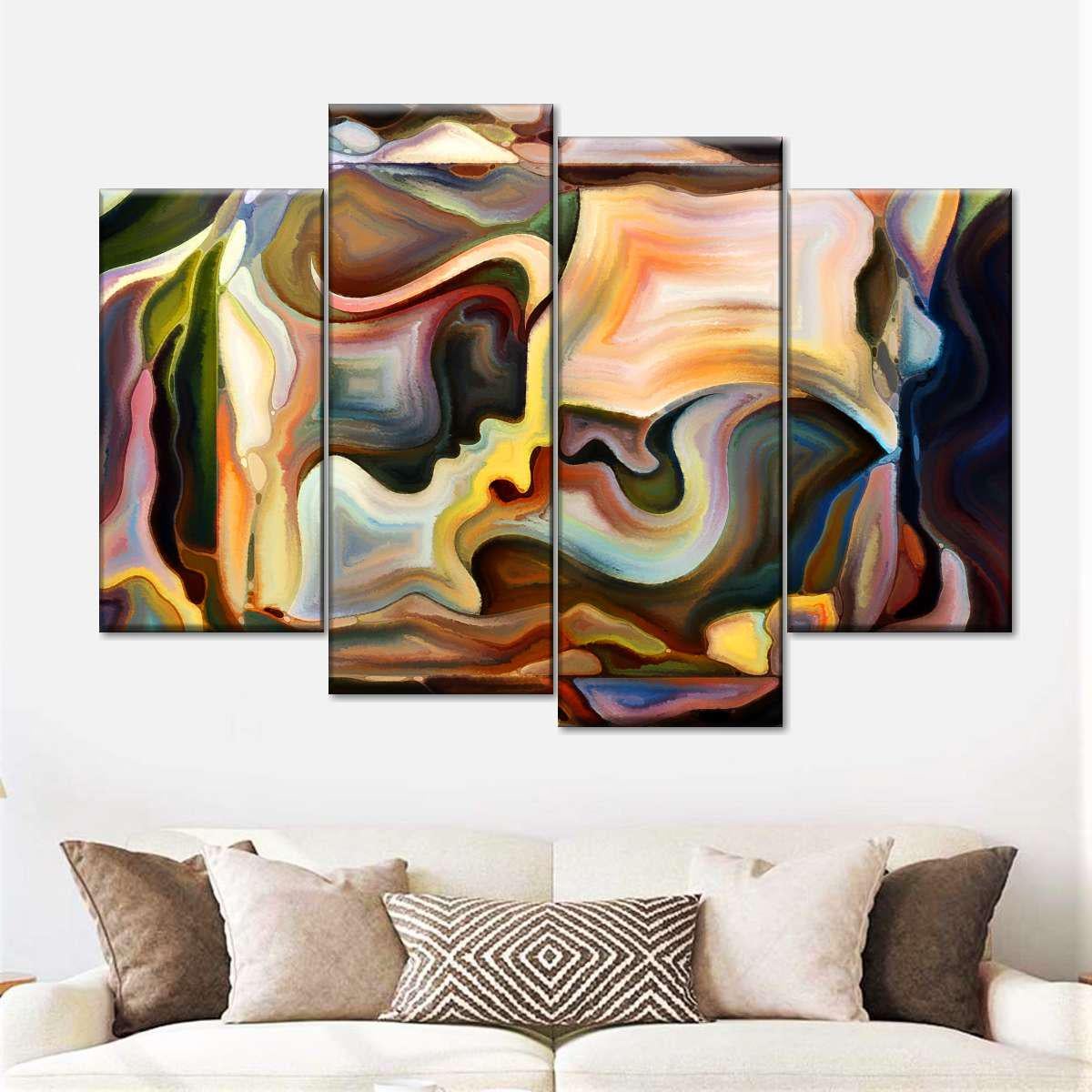Модульная картина KIL Art Феерия из четырех частей 129x90 см (M4_L_4)