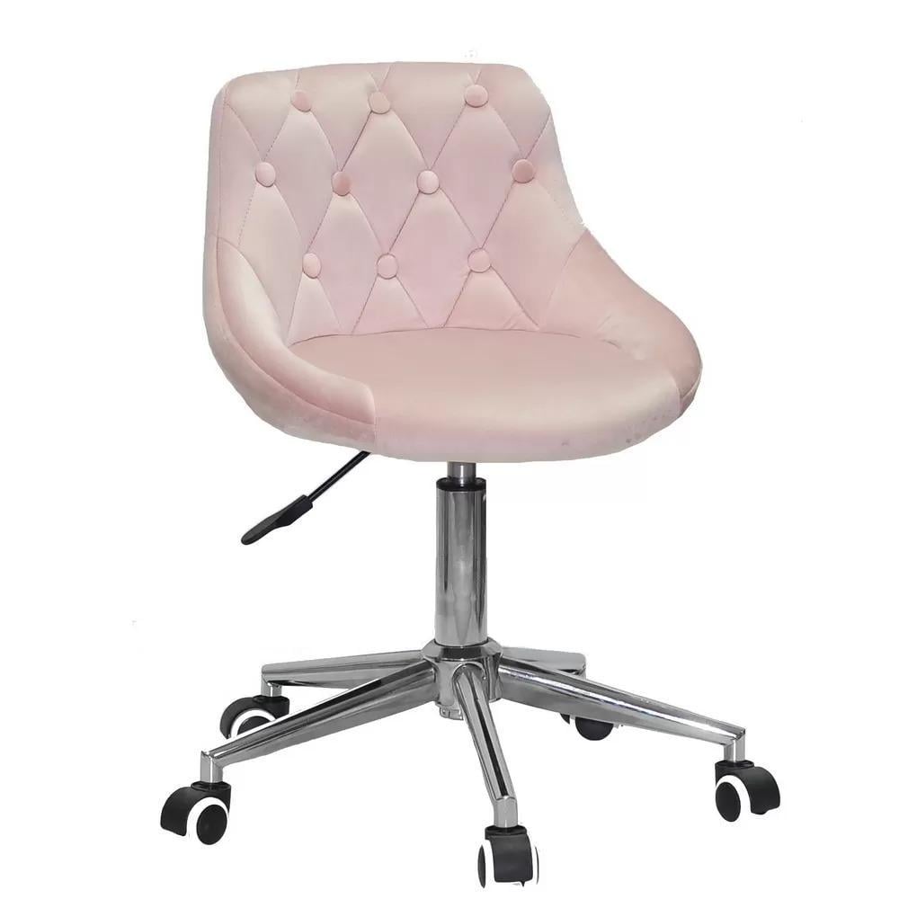 Стул MADAM MODERN OFFICE Chrome N бархат Розовый (133727)