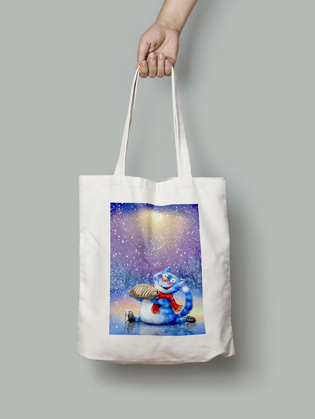 Эко-сумка Котик и тортик шопер (rinaz_20181634021_Bag) Эко-сумка Котик и тортик шопер (rinaz_20181634021_Bag)