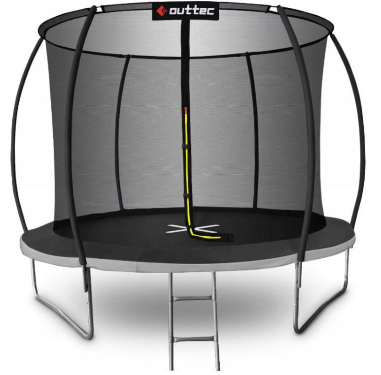 Батут с внутренней сеткой Outtec Pumpkin 12 футов 374 см Черно-серый (V376582)