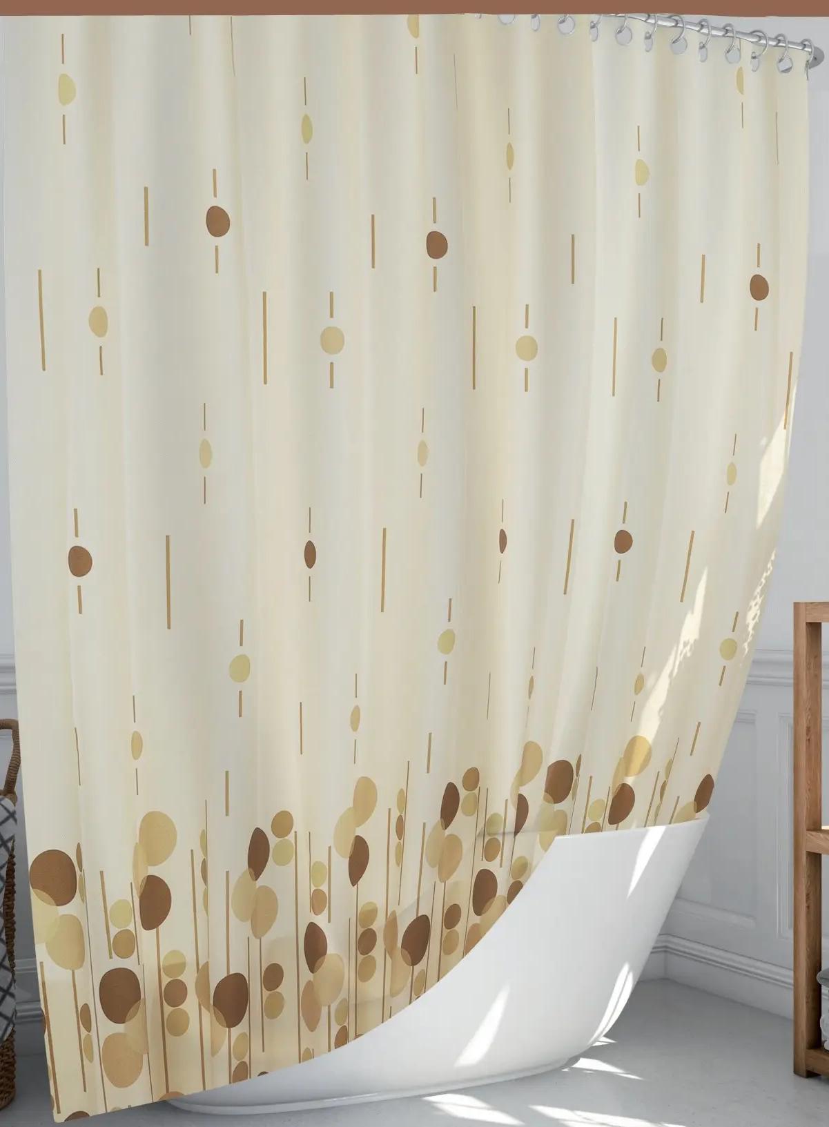 Шторка для ванної кімнати Polkadot поліестер 180х200 см (6022)
