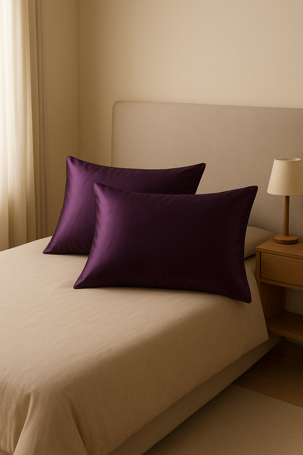 Комплект наволочок dobradia шовк 100% 2 шт. 50х70 см Фіолетовий