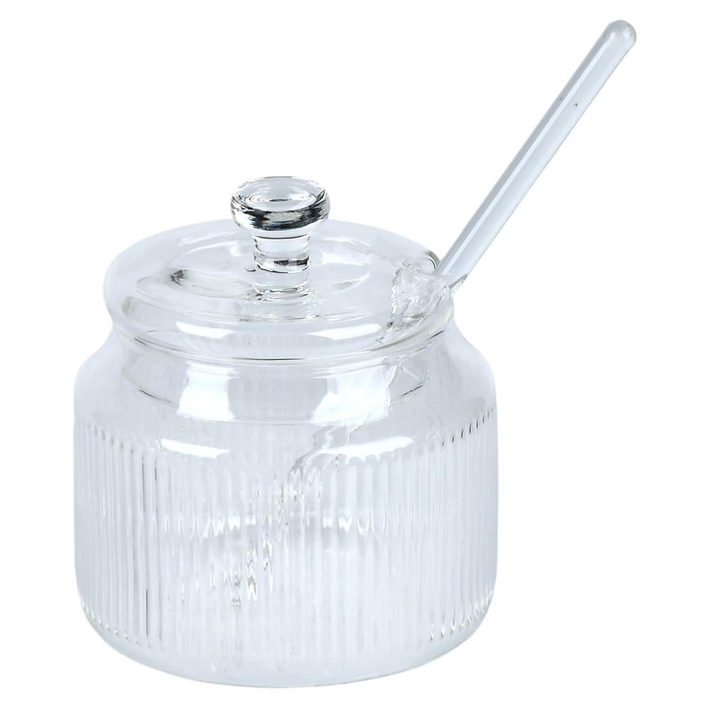 Банка с ложкой R99454 для меда 8х8х9 см 275 мл Прозрачный (33458712)