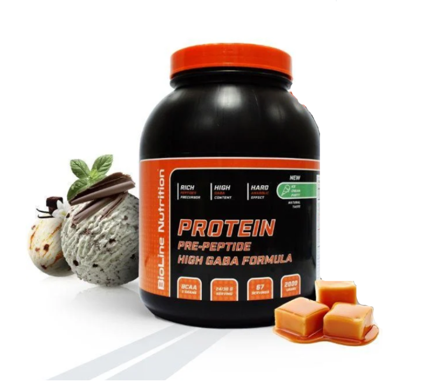 Протеин сывороточный BioLine Nutrition 80% Мороженое пломбир пластиковая банка 2 кг (1661193012)