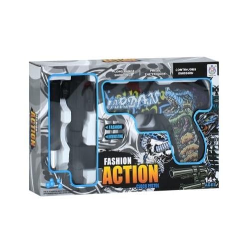 Дитячий ігровий пістолет Metr+ HY108-1WB з водяними кулями лазером і мішенню (2952235598)