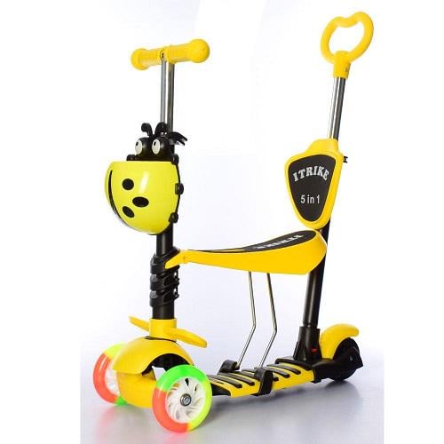 Самокат детский Profi JR 3-026-C-1 Maxi 5в1 Желтый (JR 3-026-C-1)