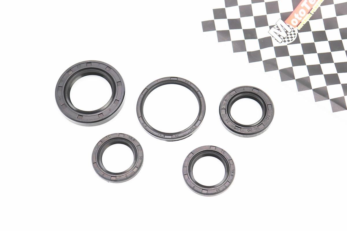 Сальники двигателя 150сс 5 шт. 19,8x30x5 мм 2 шт./20x32x6 мм/27x42x7 мм/34x41x4 мм (310575)