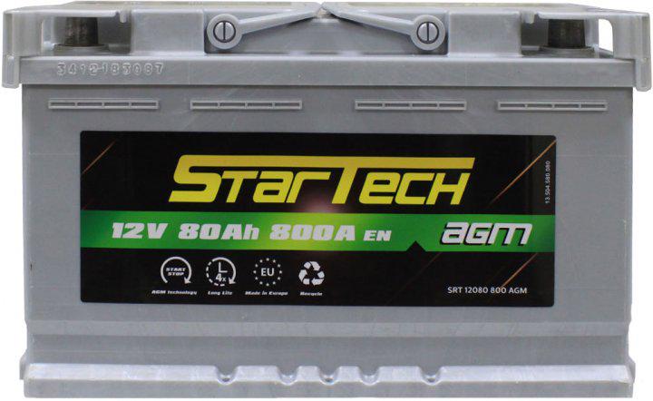 Аккумулятор Startech 12 V 80 АН 800 А B13 R + (10078745) - фото 4