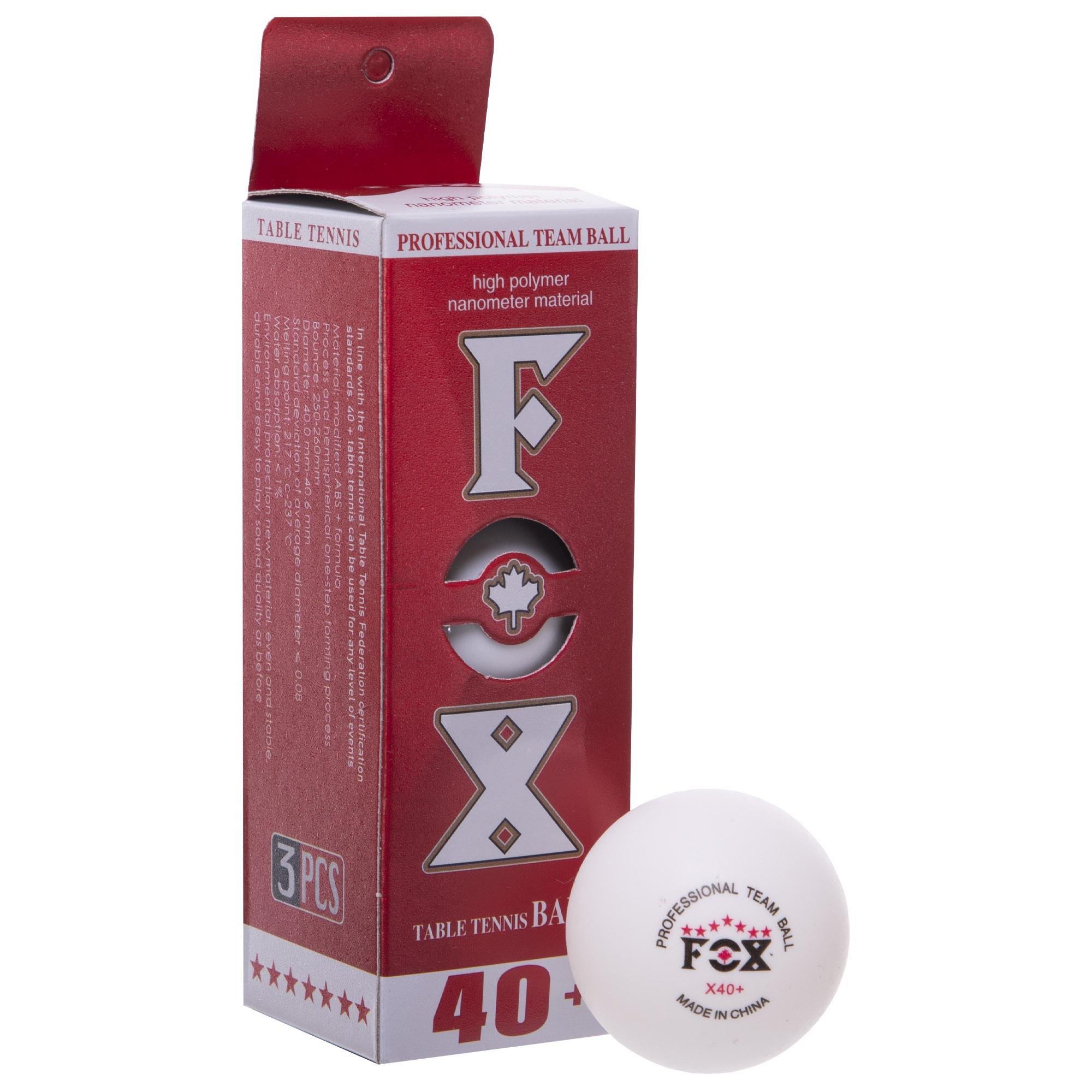 Набор мячей для настольного тенниса FOX 3star T007 40 мм 3 шт. Белый (31773419)