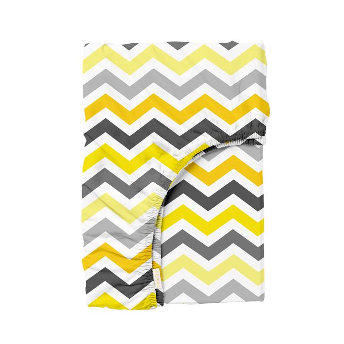 Простынь Cosas YELLOW ZIGZAG на резинке 80х160х20 см (4822052089088)