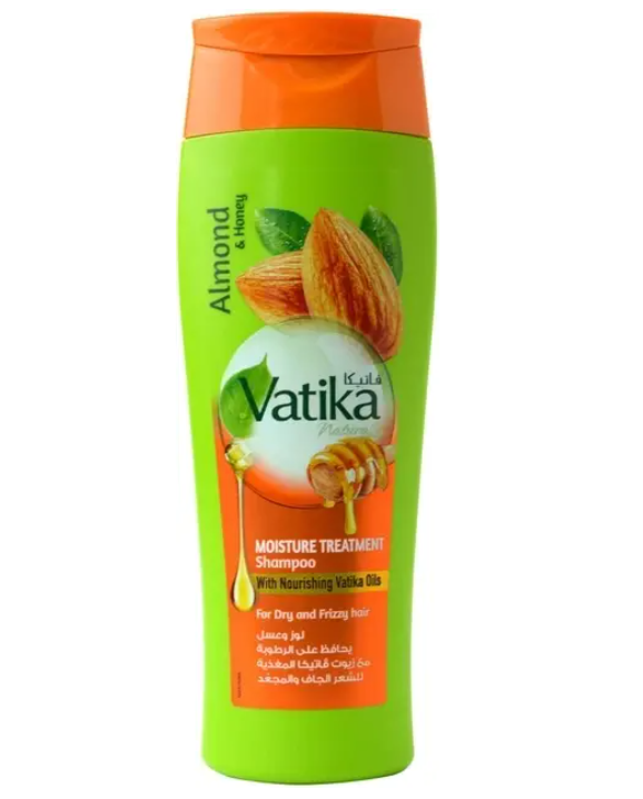 Шампунь зволожуючий Dabur Vatika із солодким мигдалем для сухого кучерявого та жорсткого волосся 400 мл