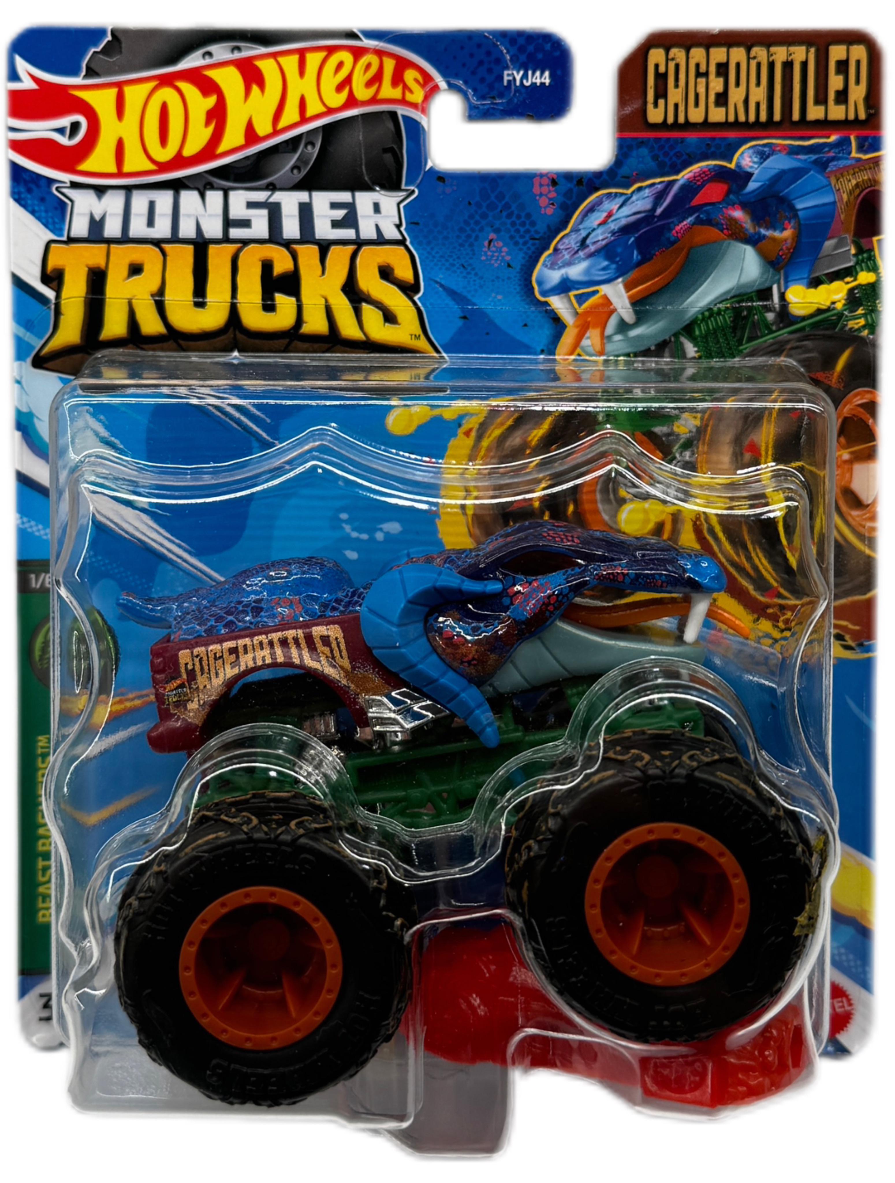 Машинка-внедорожник Hot Wheels Monster truck Beast Bashers 1/6 Cagerattler 2024 (18236201)