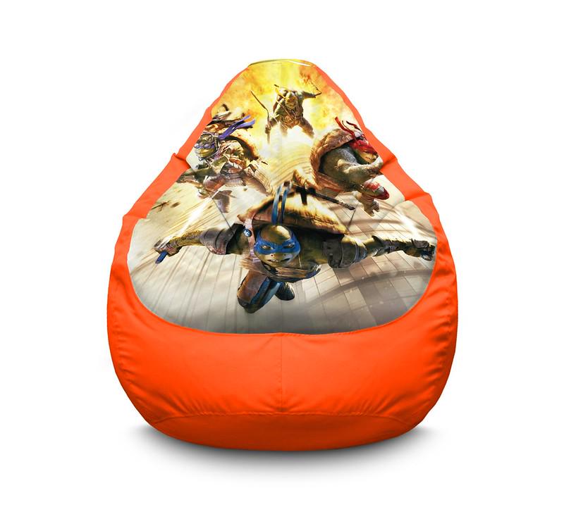 Крісло мішок Ninja Turtles Explosion Оксфорд XXL 90х125 см Помаранчевий