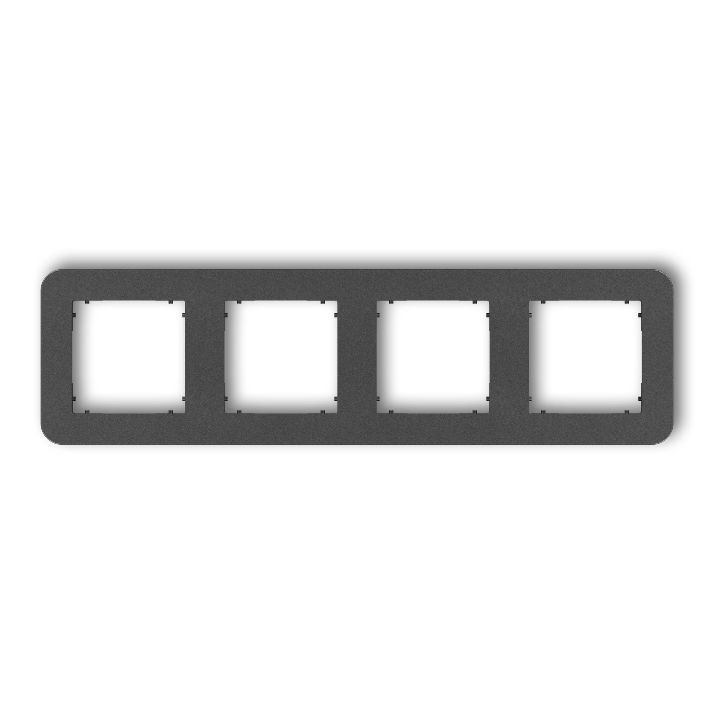 Рамка четверна універсальна закруглена Karlik Mini Графітовий (11MRTZ-4)