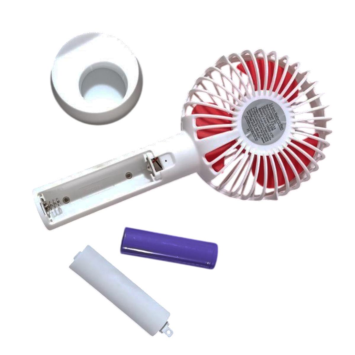 Вентилятор портативний USB міні Eternal Classics Акумулятор Li-Ion 18650 mAh 3,7V 4,5W White/Red (200303) - фото 8 Вентилятор портативний USB міні Eternal Classics Акумулятор Li-Ion 18650 mAh 3,7V 4,5W White/Red (200303) - фото 8