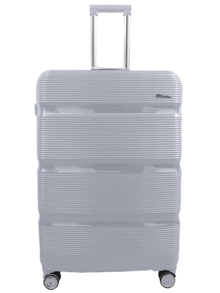 Чемодан большой Milano bag 0307 полипропилен Серебряный Чемодан большой Milano bag 0307 полипропилен Серебряный