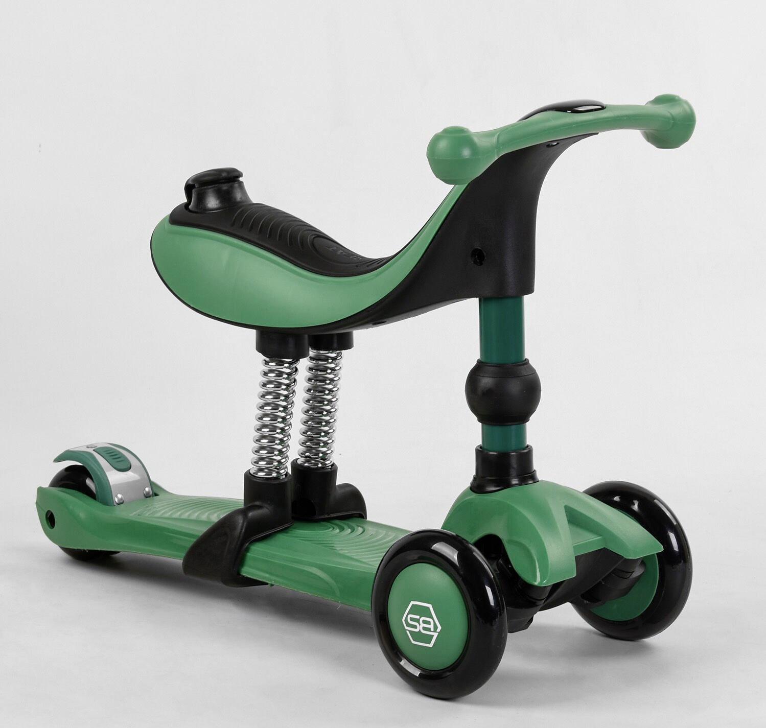 Самокат-велобіг триколісний Best Scooter 3в1 Зелений (78812) - фото 2 Самокат-велобіг триколісний Best Scooter 3в1 Зелений (78812) - фото 2