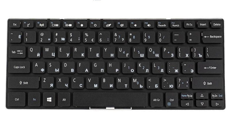 Клавиатура для ноутбука MSI GE63/GE73 rus без фрейма с подсветкой клавиш RGB Black (184900)