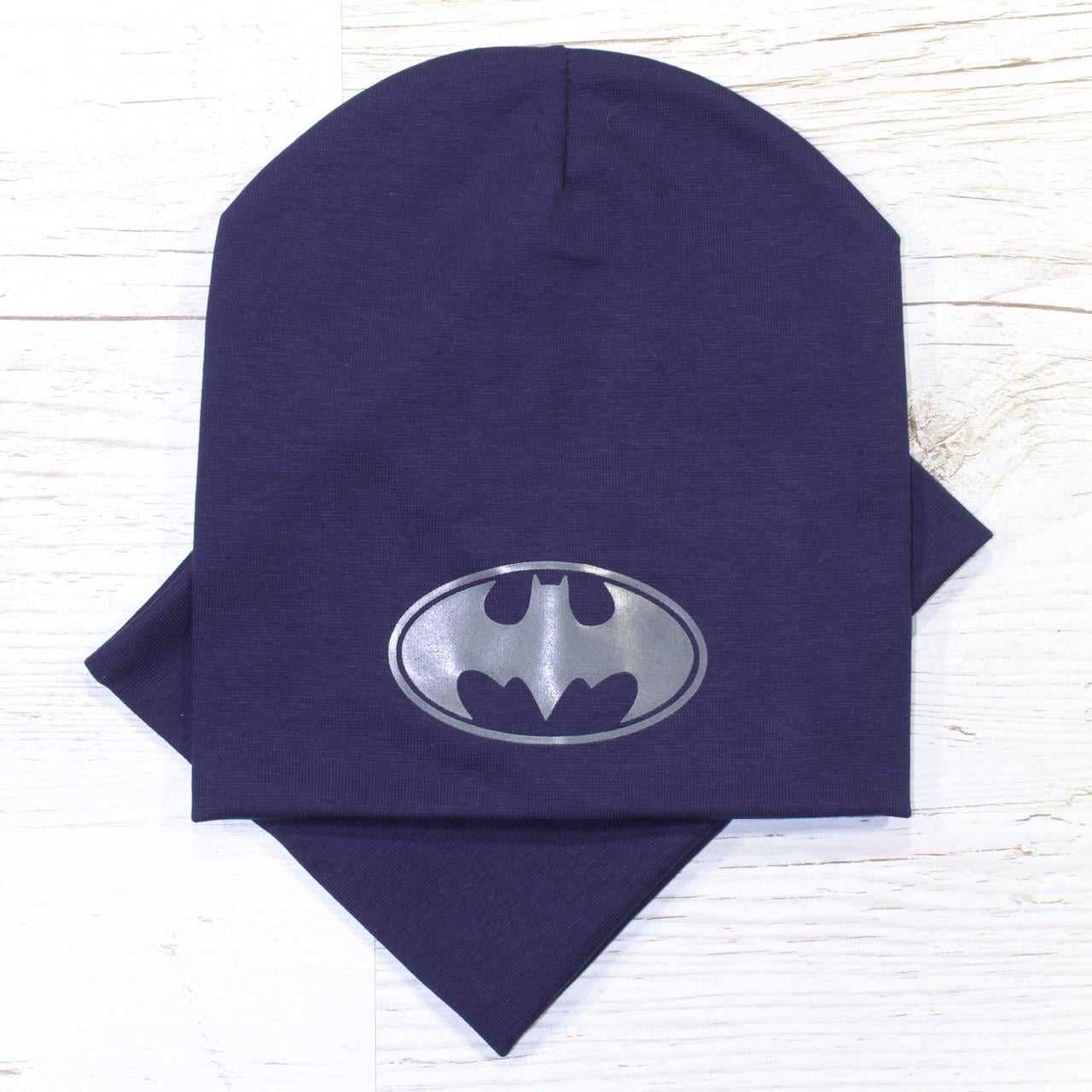 Дитяча шапка з хомутом Kahta "Batman" р. 52-56 Синій (OC-181)
