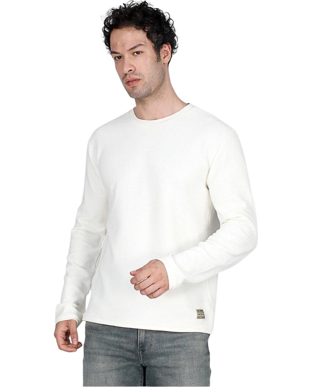 Футболка-лонгслів чоловіча Lee Cooper 251LCM241019.1301 з рельєфом XL Білий (8682272568215)