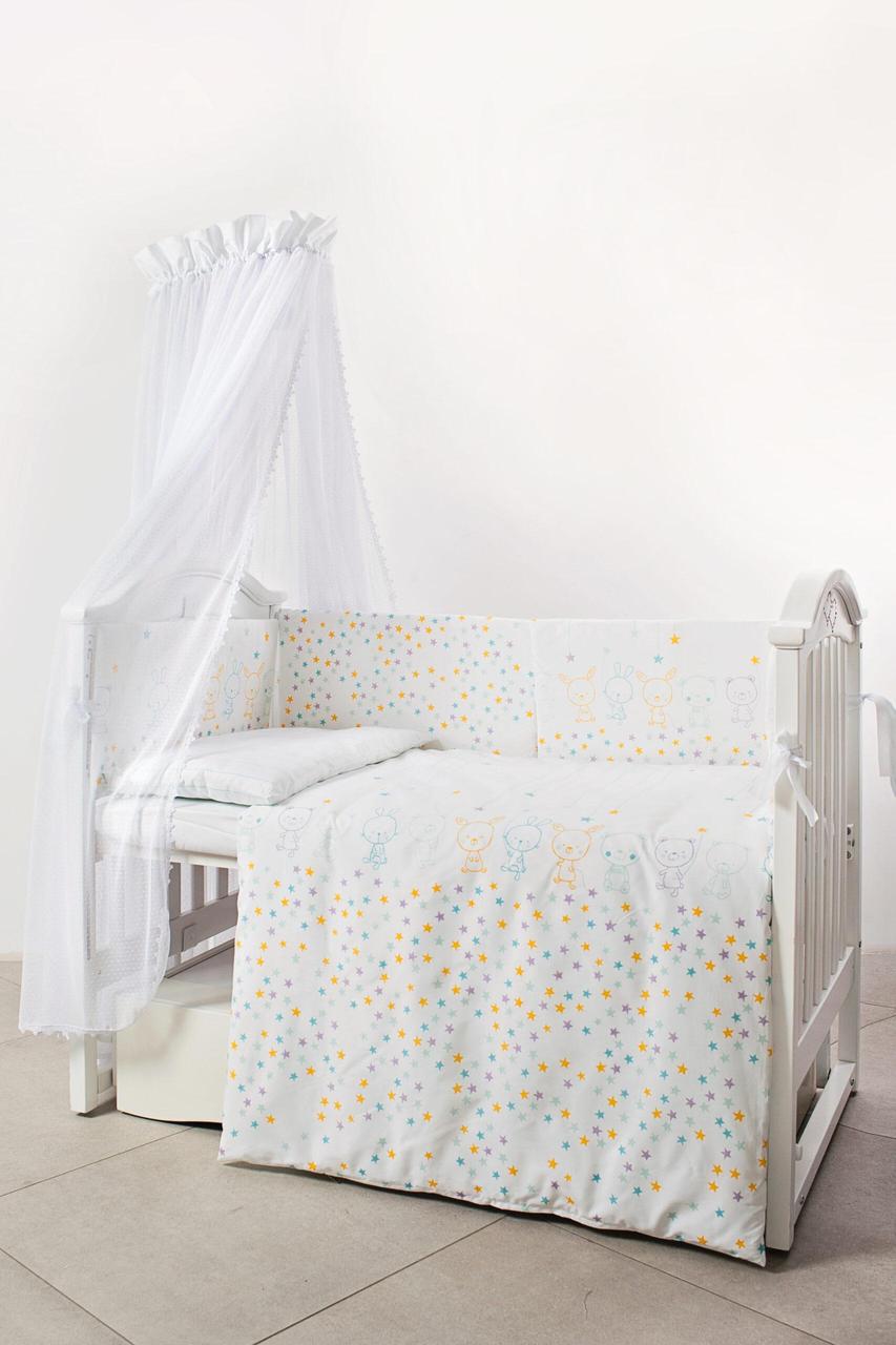 Комплект постельного белья детский Twins Eco Line New 4091-E-022 Bunnies 6 элементов Мятный (T9609)