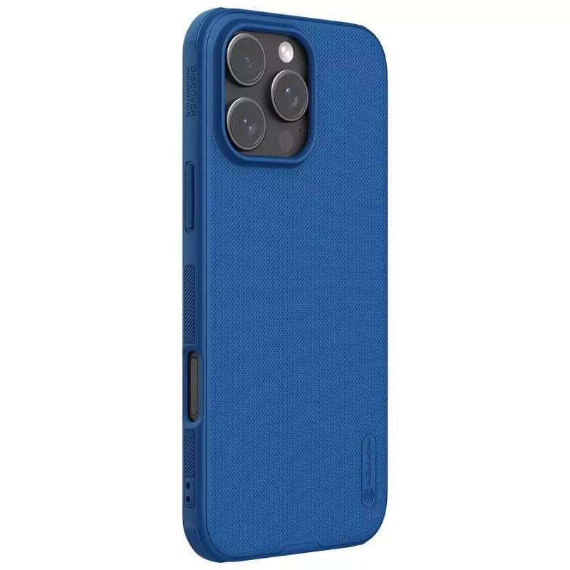 Противоударный Чехол Nillkin Matte Magnetic Pro для Apple iPhone 16 Pro (6.3") Синий/Blue
