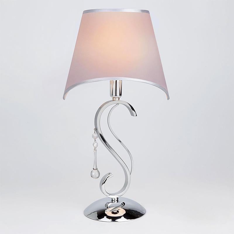 Настольная лампа с абажуром S-18118/1T BODY+SHADE 250х250х480 мм Хром