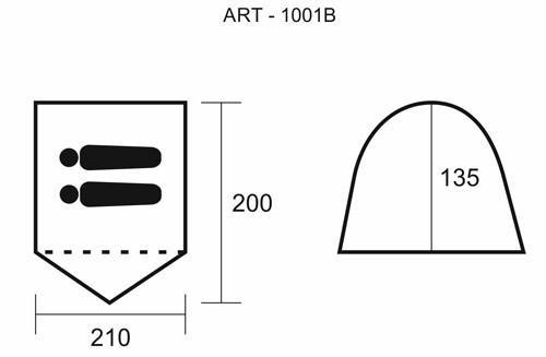 Палатка 2-х местная GreenCamp 1001-B Синий (GC1001B) - фото 2