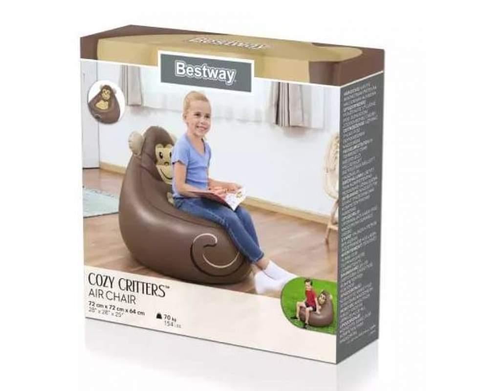 Кресло надувное Bestway Обезьяна 72х72х72 см (75116) - фото 7