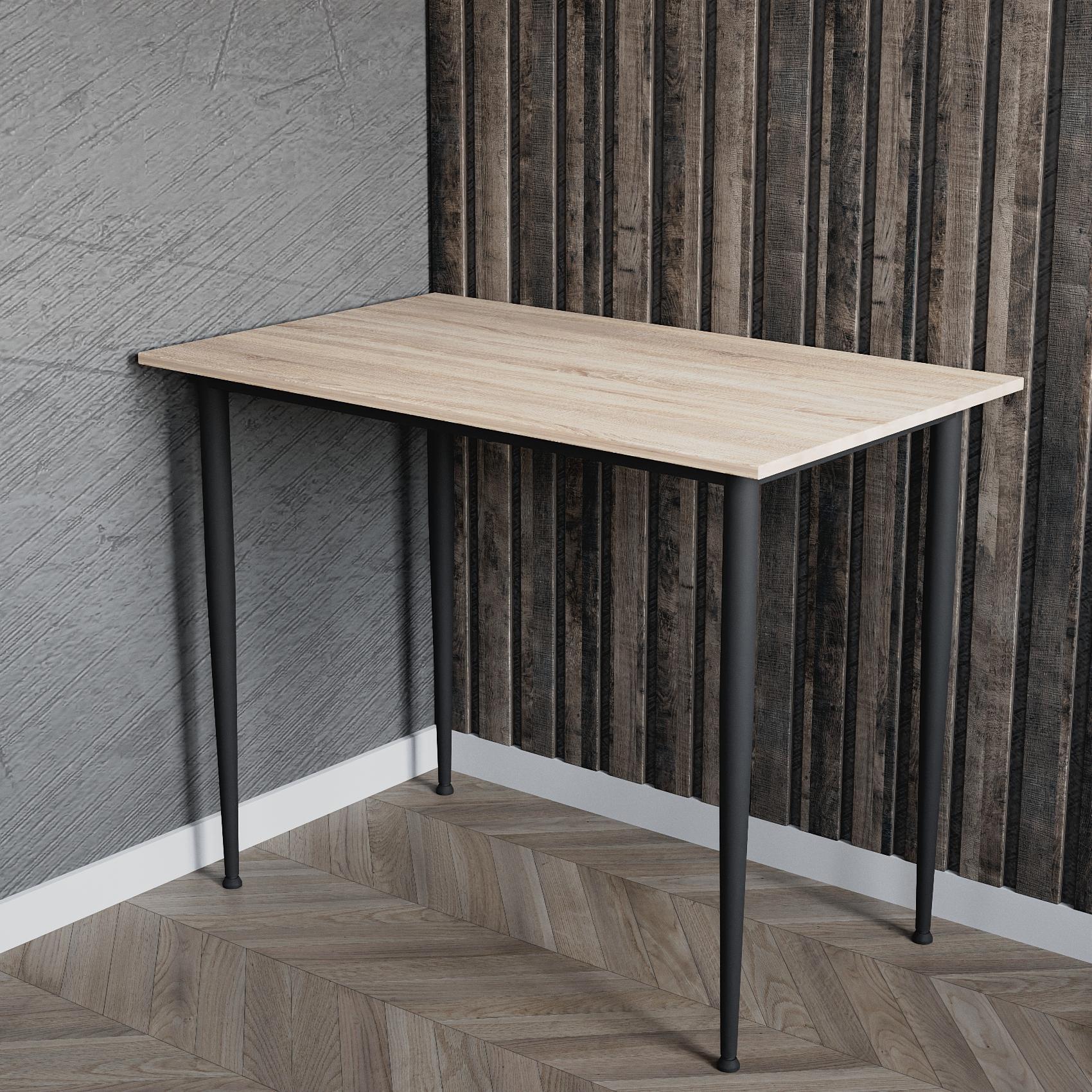 Стол универсальный Prime Ferrum-decor металл/ДСП 16 мм 750x1000x600 мм Черный/Дуб Сонома (FRD-107626)