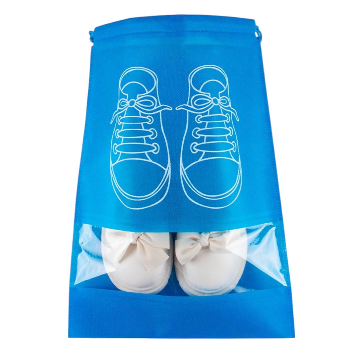 Чехол для хранения и перевозки обуви Shoe Bag на затяжках с окошком 32х44 см (WW58742-4) - фото 1 Чехол для хранения и перевозки обуви Shoe Bag на затяжках с окошком 32х44 см (WW58742-4) - фото 1