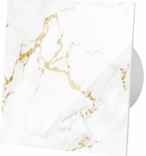 Панель для витяжних вентиляторів AirRoxy MARBLE скло White/Gold (01-185)