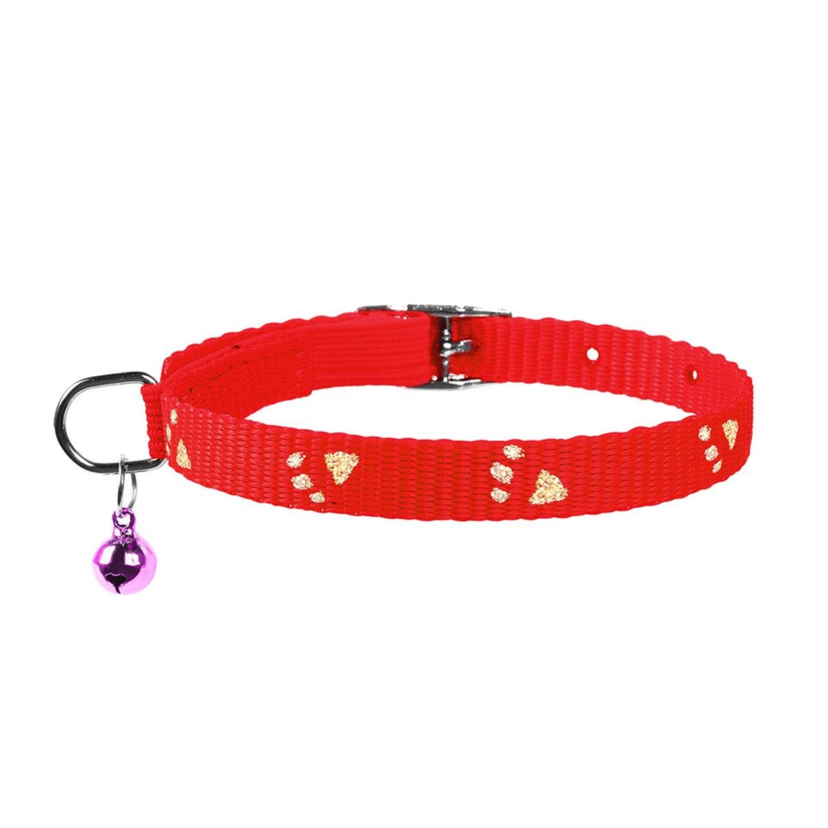 Ошейник Dog Extreme Лапка нейлоновый 10 мм 22-30 см Красный Ошейник Dog Extreme Лапка нейлоновый 10 мм 22-30 см Красный