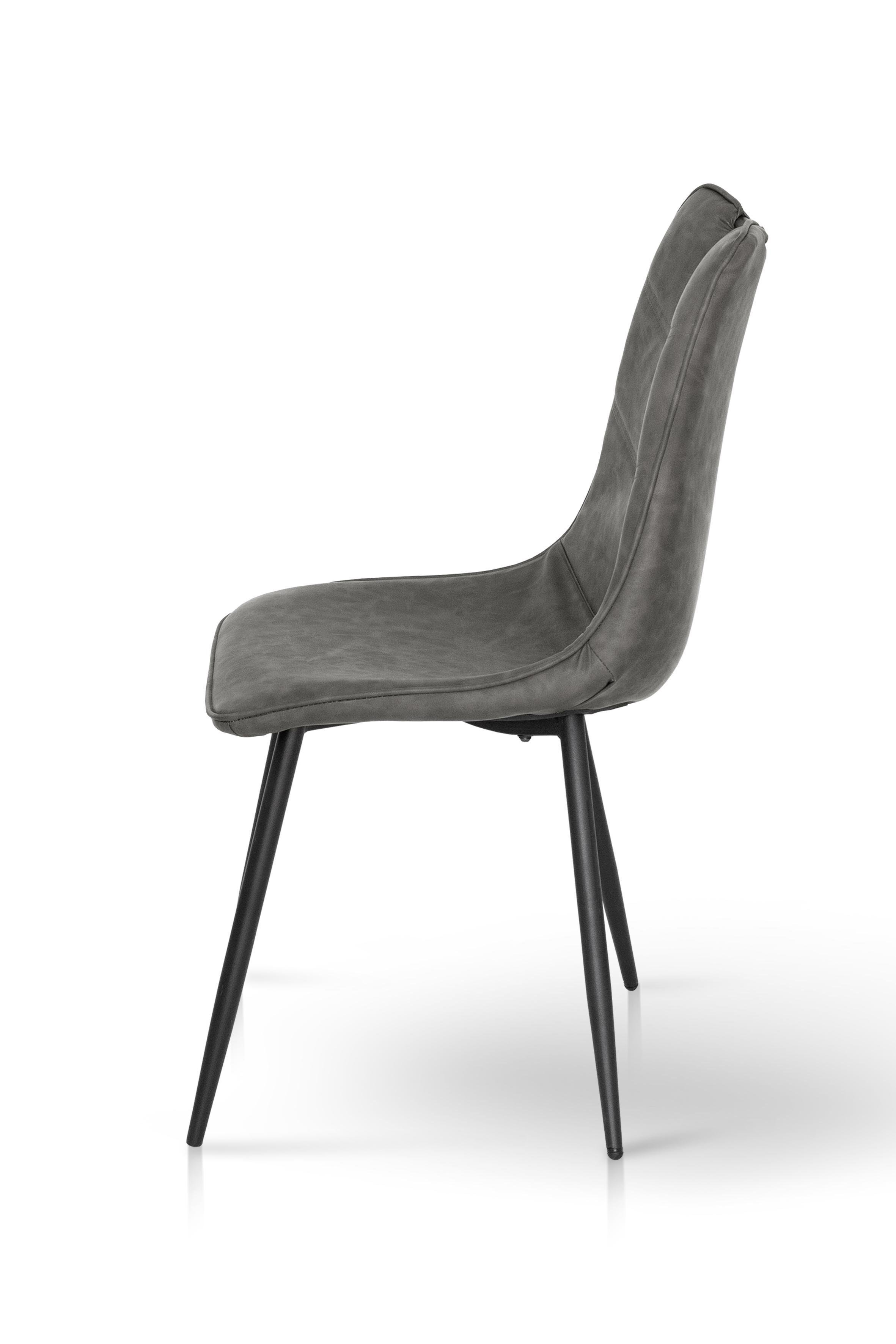 Стілець для кухні та вітальні ГРЕЙС Бредлі 430х890х460 мм Чорний/Графіт (GAА0054923) - фото 4 Стілець для кухні та вітальні ГРЕЙС Бредлі 430х890х460 мм Чорний/Графіт (GAА0054923) - фото 4