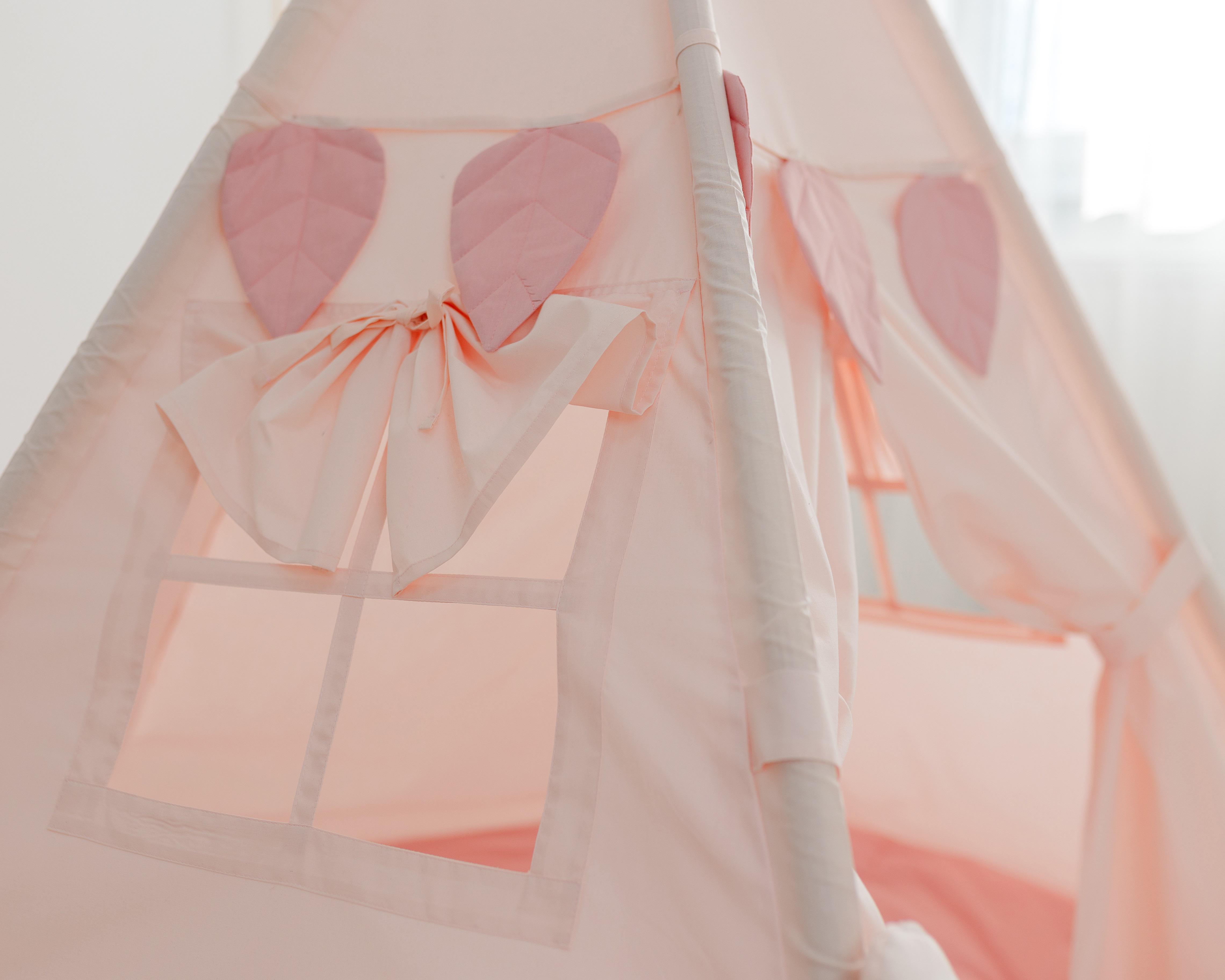 Вігвам для дітей Пухнасті друзі з об'ємним ковриком Пудровий (0002099) - фото 9 Вігвам для дітей Пухнасті друзі з об'ємним ковриком Пудровий (0002099) - фото 9