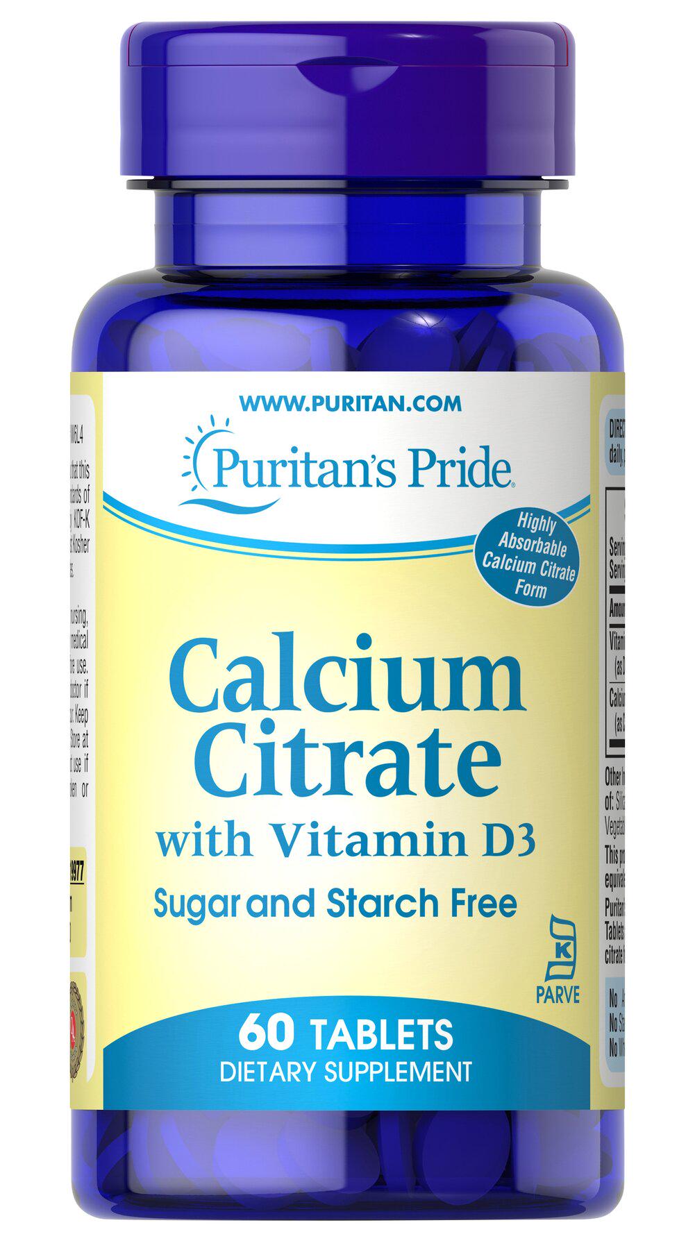 Кальций Citrate with Vitamin D 60 Tablets (100-73-9289222-20)