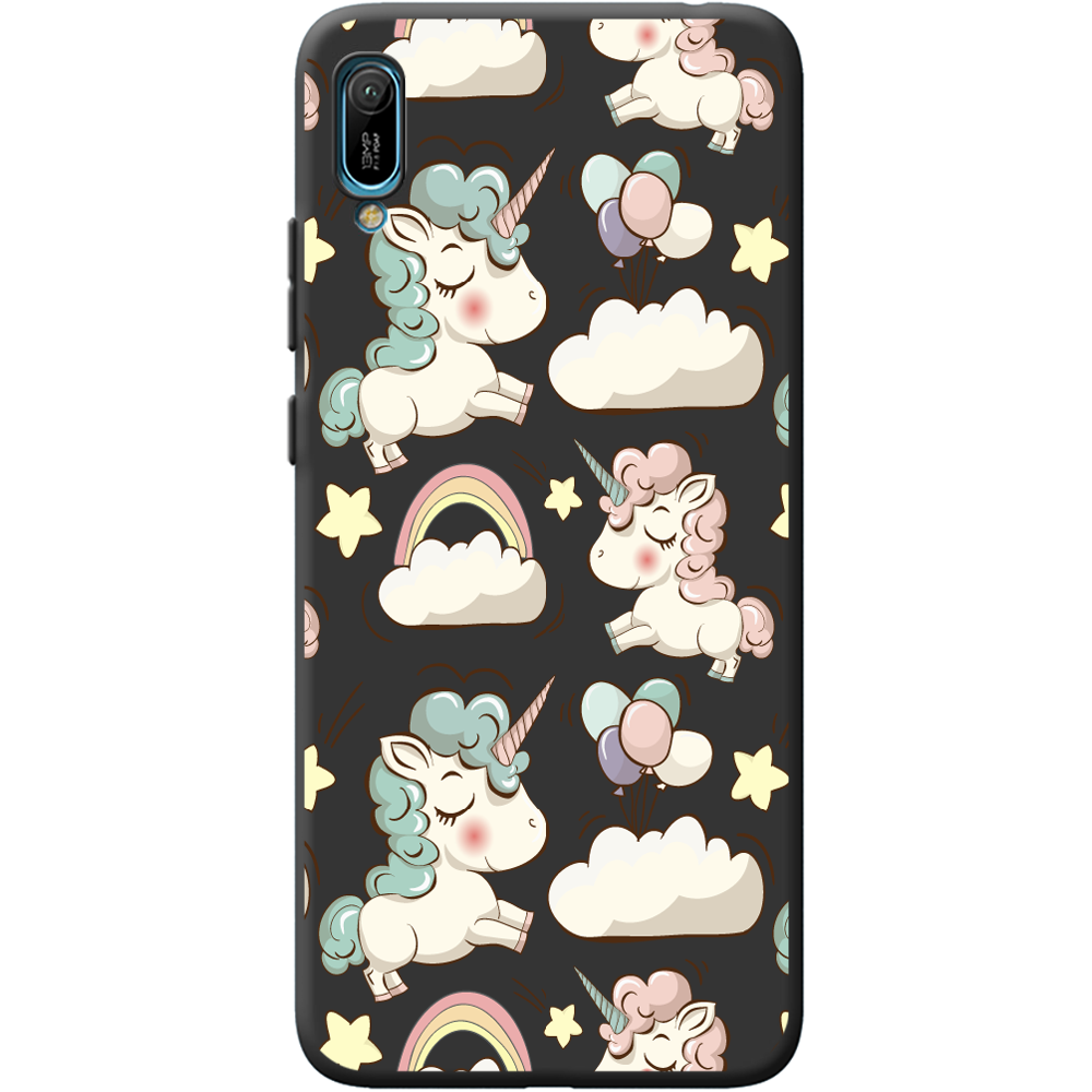 Чохол Boxface Huawei Y6 2019 Unicorns Чорний силікон (36451-cc2-40871)