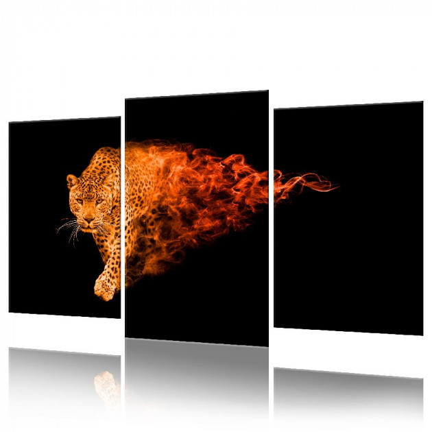 Картина модульная 3 части ArtStar Тигр 120х180 см ADJ0014