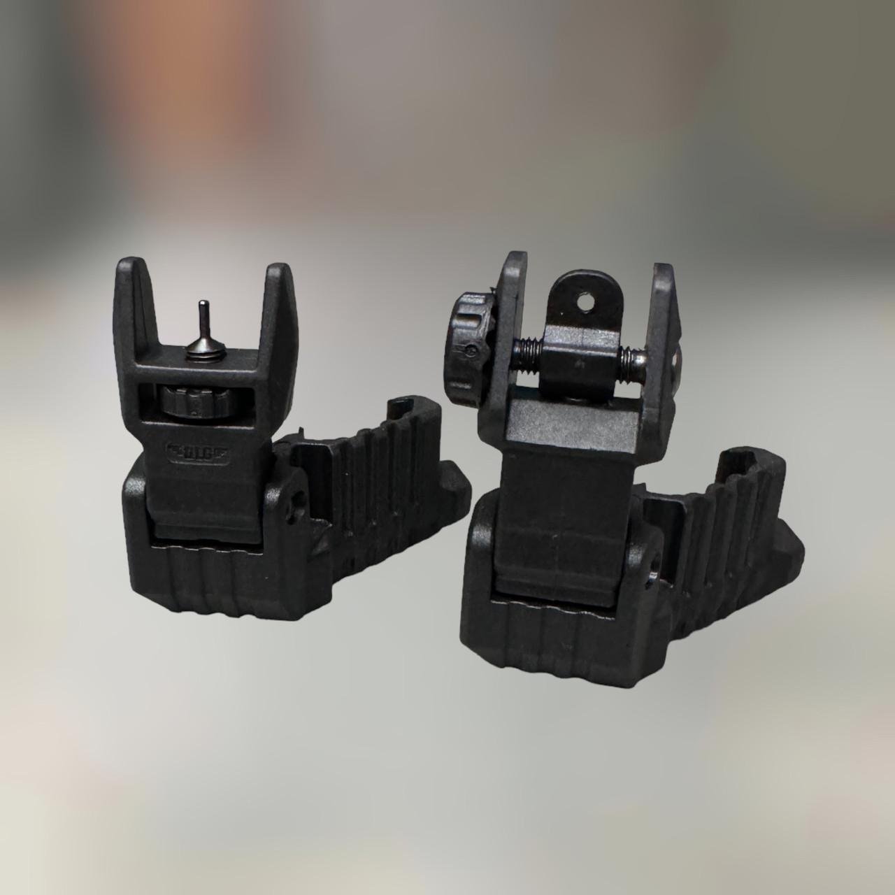 Мушка и целик DLG Tactical DLG-185 45° высокие складные на планку Picatinny (245541)