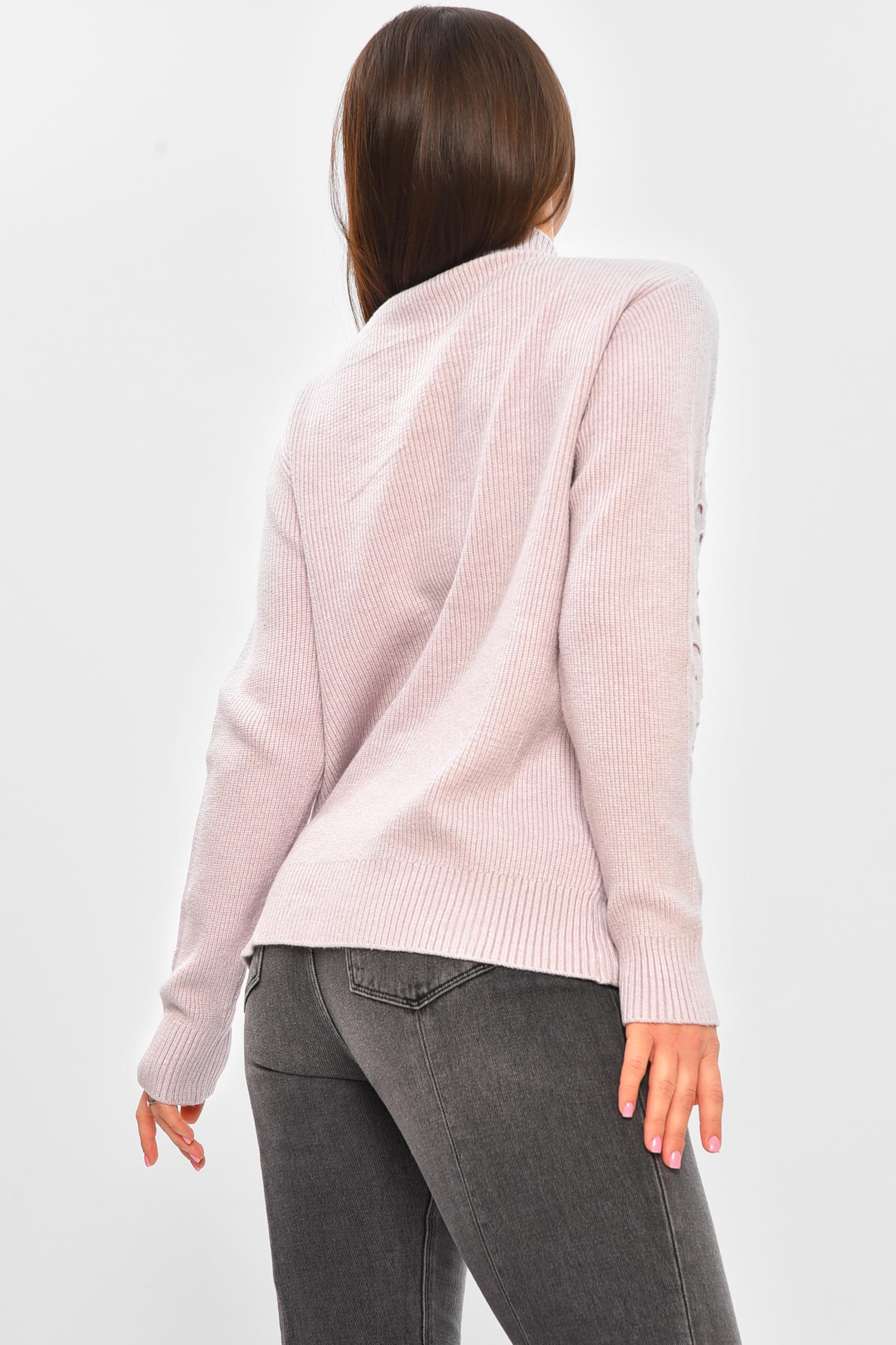 Светр жіночий 206598 однотонний XL-2XL Рожевий (206598_!335381_48-50) - фото 3