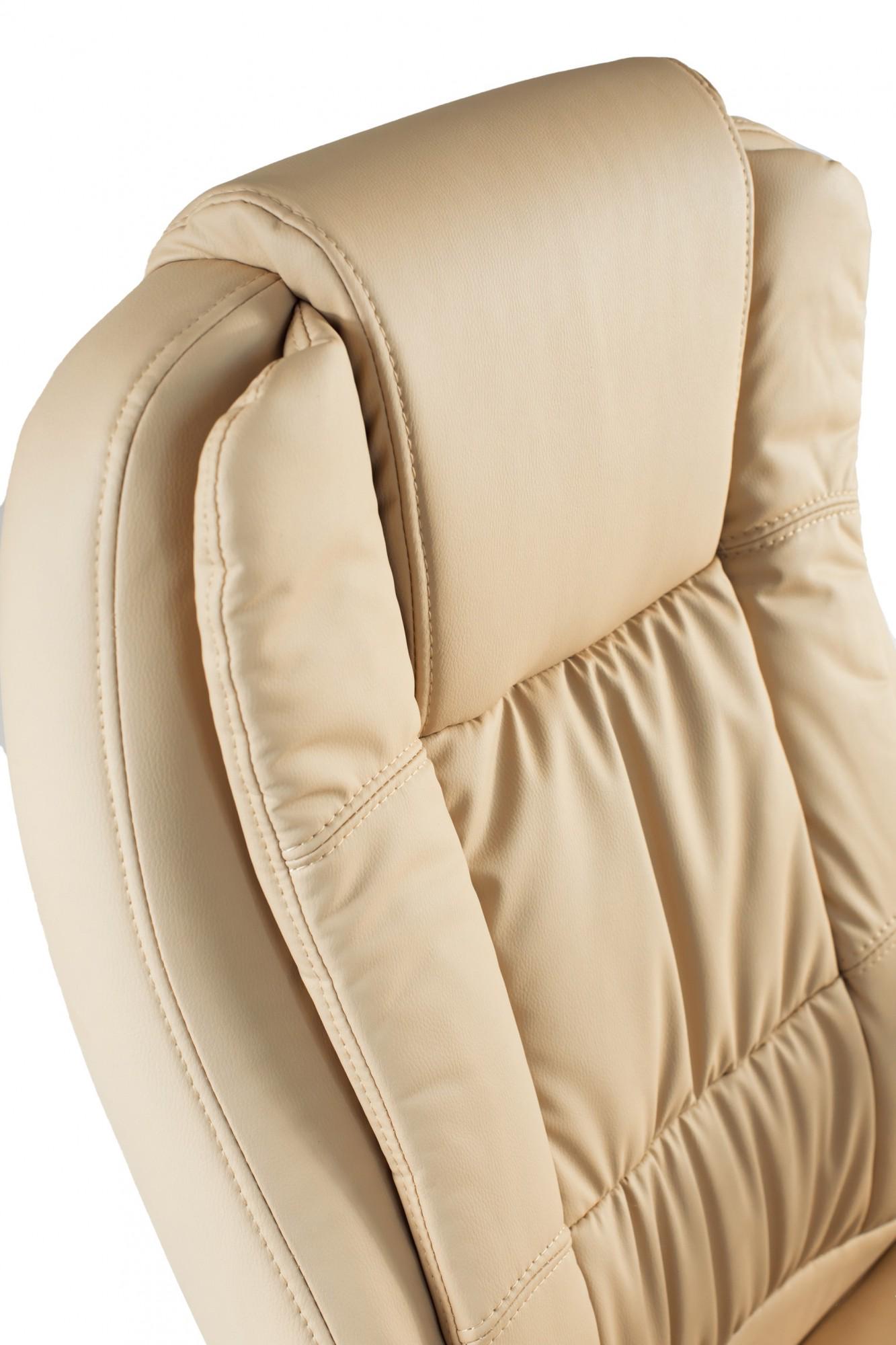 Кресло офисное компьютерное Kali LuxDesign хром Anyfix экокожа Бежевый - фото 6