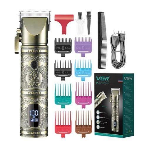 Тример для стрижки волосся VGR V-697 LED Display 8 насадок (ws12588)