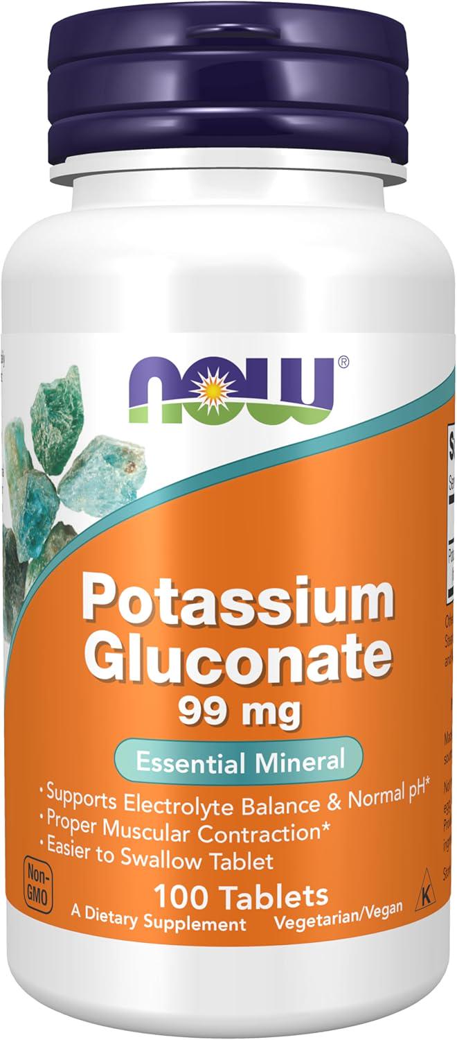 Глюконат калия NOW Foods Potassium Gluconate 99 мг 100 таблеток