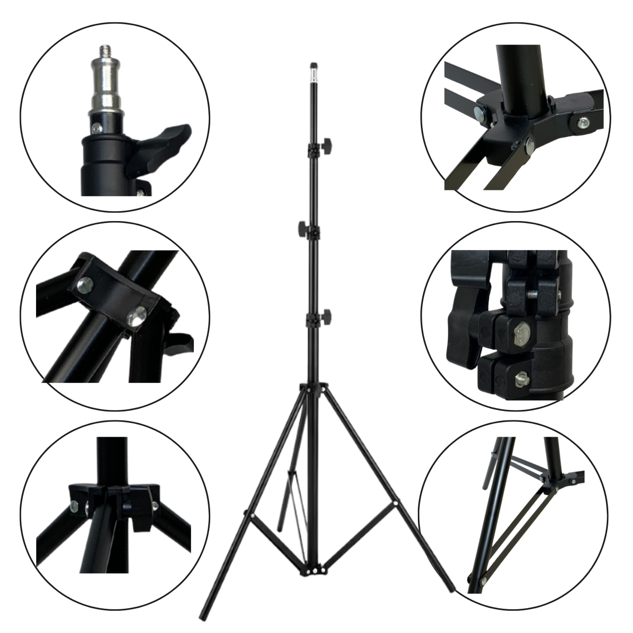 Набір студійного світла софтбокс 50×70 см зі штативом 210 см та LED лампа 24 Вт E27 6500K (S176) - фото 4