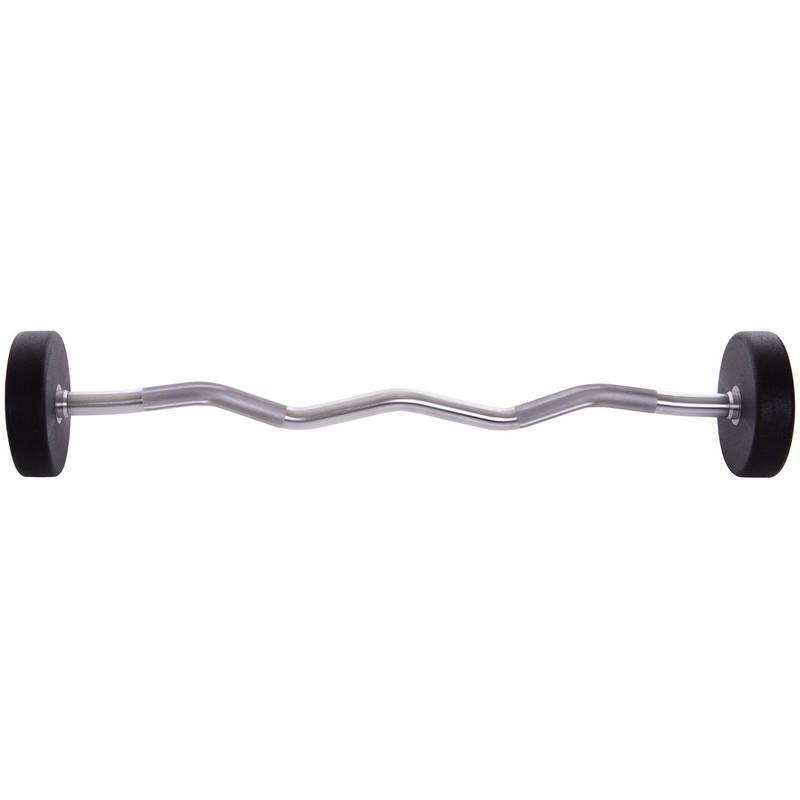 Штанга Zelart Urethane Barbell фіксована вигнута поліуретанова TA-2690-25 довжина 106 см 25 кг (DR002580) - фото 2