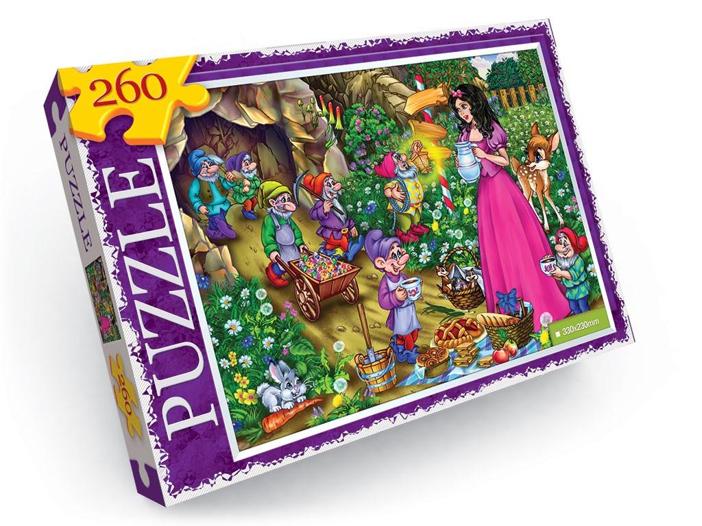 Пазлы детские Белоснежка и семь гномов 330х230 мм 260 эл. Пазлы детские Белоснежка и семь гномов 330х230 мм 260 эл.