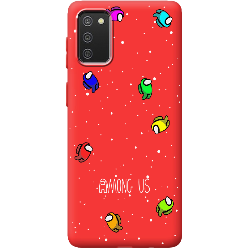 Чехол BoxFace Samsung A025 Galaxy A02S Among Us Invisible Красный силикон (41511-bk76-41675)