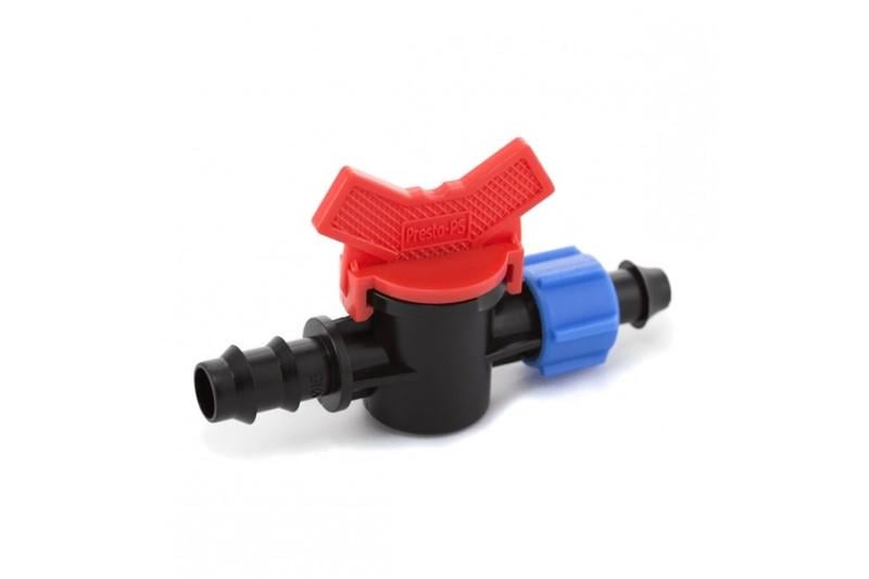 Кран стартовый с поджимом Presto-PS для капельной трубки 16 мм (OV-0516)