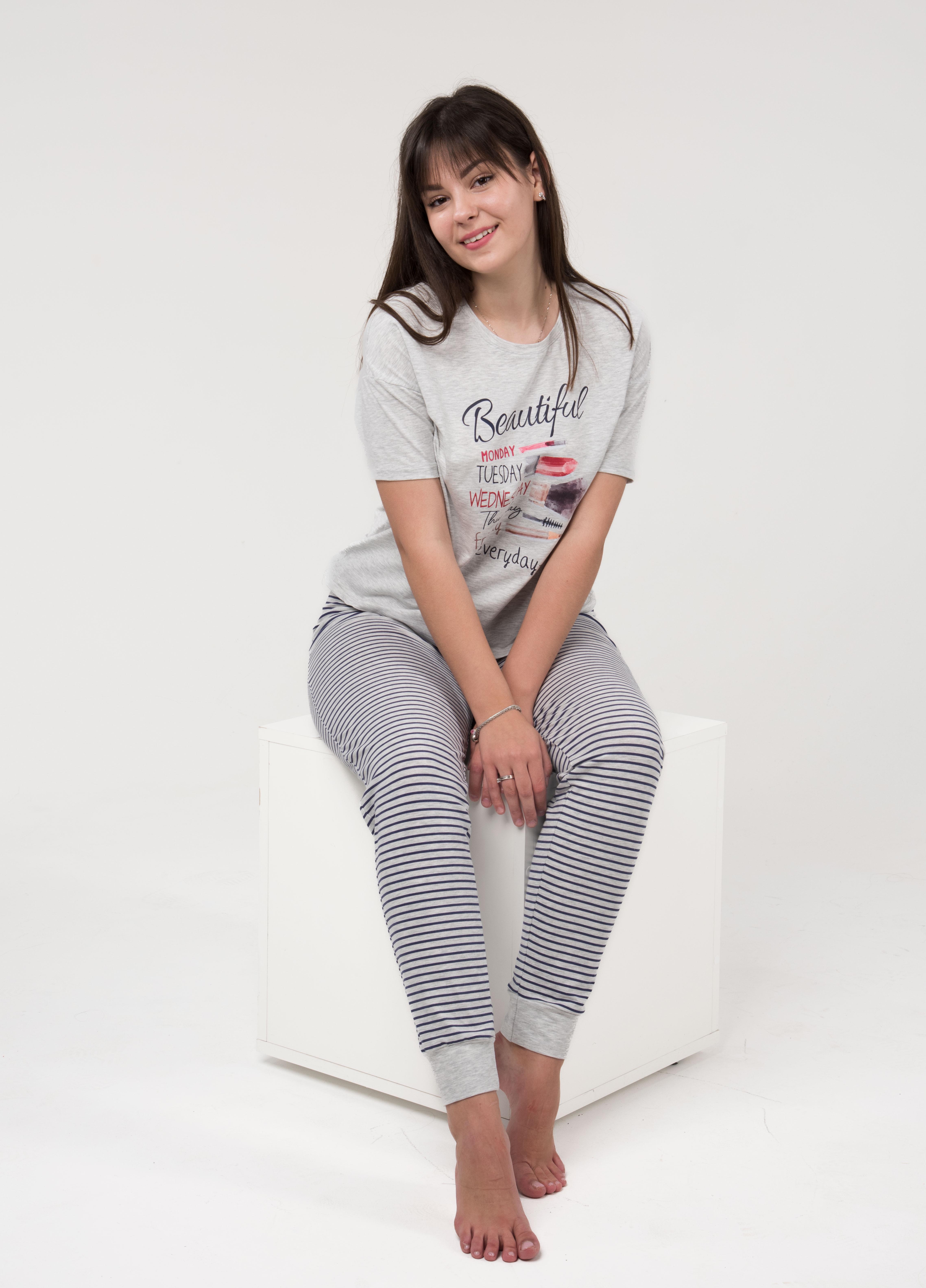 Піжама жіноча Наталюкс XL Меланж (4126331497051) - фото 5 Піжама жіноча Наталюкс XL Меланж (4126331497051) - фото 5